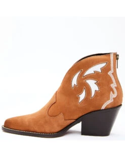 Dan Post Women's Embroidered Inlay Suede Fashion Booties - Pointed Toe -Ariat || Corral || Dan Post Store 2000340412 280 P4