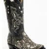 Corral Men's Exotic Python Skin Inlay Western Boots - Snip Toe