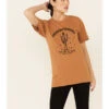 Ali Dee Women's Camel Howdywood Graphic Short Sleeve Tee 