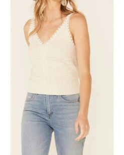 Wishlist Women's Cream Sweater-Knit Pointelle Tank Top  -Ariat || Corral || Dan Post Store 2000349765 110 P3