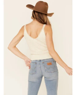 Wishlist Women's Cream Sweater-Knit Pointelle Tank Top  -Ariat || Corral || Dan Post Store 2000349765 110 P4