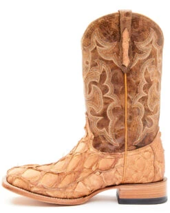 Cody James Men's Caramel Matte Pirarucu Exotic Western Boots - Broad Square Toe  -Ariat || Corral || Dan Post Store 2000351586 255 P3