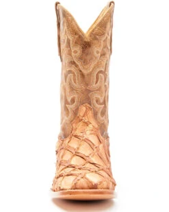 Cody James Men's Caramel Matte Pirarucu Exotic Western Boots - Broad Square Toe  -Ariat || Corral || Dan Post Store 2000351586 255 P4