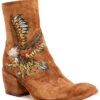 Marco Delli Women's Embroidered Eagle Fashion Booties - Round Toe