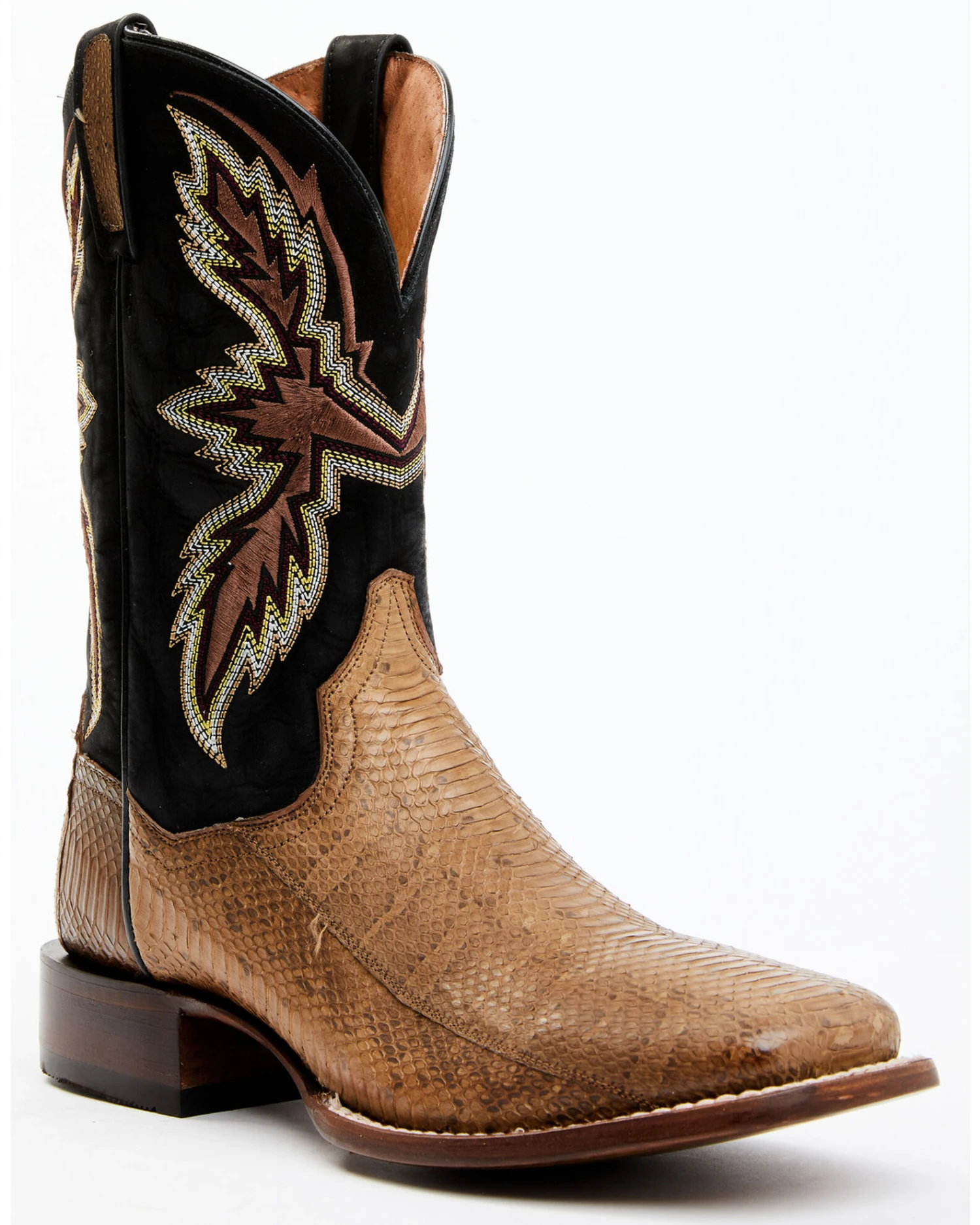 Dan Post Men's Taupe Water Snake Exotic Western Boots - Broad Square Toe 1 Dan Post Men's Taupe Water Snake Exotic Western Boots - Broad Square Toe