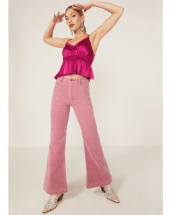 Shyanne Women's Fuchsia Satin Smocked Empire Cami -Ariat || Corral || Dan Post Store 2000358473 550 P4