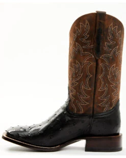 Cody James Men's Saddle Black Full-Quill Ostrich Exotic Western Boots - Broad Square Toe  -Ariat || Corral || Dan Post Store 2000359778 001 P3
