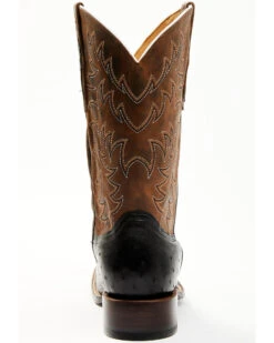 Cody James Men's Saddle Black Full-Quill Ostrich Exotic Western Boots - Broad Square Toe  -Ariat || Corral || Dan Post Store 2000359778 001 P5
