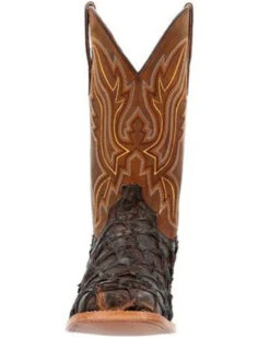 Durango Men's Exotic Pirarucu Skin Western Boots - Broad Square Toe -Ariat || Corral || Dan Post Store 2000359779 201 P4