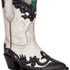 Corral Women's Black Overlay & Studs Western Boots - Pointed Toe