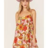 Show Me Your Mumu Women's Oasis Floral Print Mini Dress