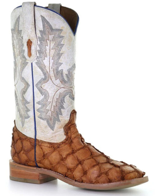 Corral Men's Exotic Pirarucu Skin Western Boots - Broad Square Toe -Ariat || Corral || Dan Post Store 2000360920 235 P1