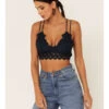 Wishlist Women's Strappy Lace Applique Scallop Lace Bralette 