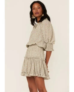 Saints & Hearts Women's Animal Print Smocked Waist Dress  -Ariat || Corral || Dan Post Store 2000361649 343 P4