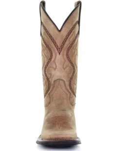Corral Women's Saddle Embroidered Leather Western Boot - Broad Square Toe -Ariat || Corral || Dan Post Store 2000363301 280 P4