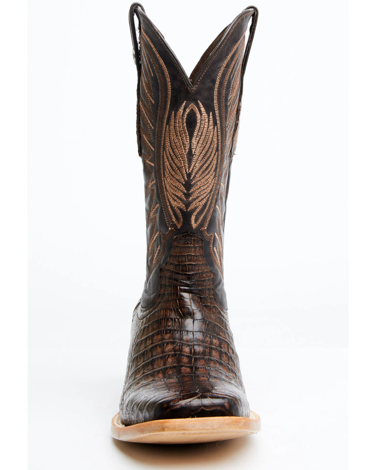 Tanner Mark Men's Shawnee Exotic Caiman Belly Western Boots - Broad Square Toe 4 Tanner Mark Men's Shawnee Exotic Caiman Belly Western Boots - Broad Square Toe - Image 4