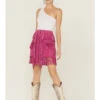 Double D Ranch Women's Chaperros Fringe Suede Skirt
