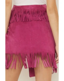 Double D Ranch Women's Chaperros Fringe Suede Skirt -Ariat || Corral || Dan Post Store 2000364069 650 P4