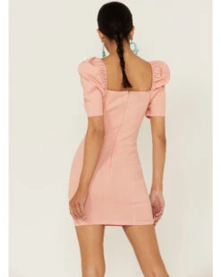 Flying Tomato Women's Bodycon Puff Sleeve Dress 6 Flying Tomato Women's Bodycon Puff Sleeve Dress -Ariat || Corral || Dan Post Store 2000365833 681 P3