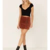 Wishlist Women's Side Button Corduroy Mini Skirt