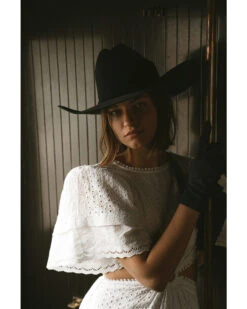 Maia Bergman Women's Ori Crochet Eyelet Open Back Maxi DressÂ