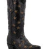 Black Star Women's Marfa Star Inlay Studded Leather Western Boot - Snip Toe 