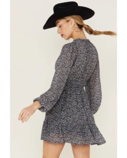 Lush Women's Floral Long Sleeve Smocked Mini Dress -Ariat || Corral || Dan Post Store 2000368157 410 P3
