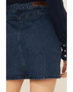 Rock & Roll Denim Women's Dark Wash Studded Belted Western Denim Mini Skirt -Ariat || Corral || Dan Post Store 2000368495 400 P5