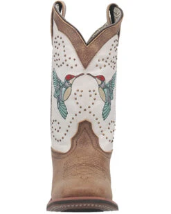 Laredo Women's 11" Hummingbird Embroidered Studded Western Performance Boots - Broad Square Toe -Ariat || Corral || Dan Post Store 2000371079 100 P4
