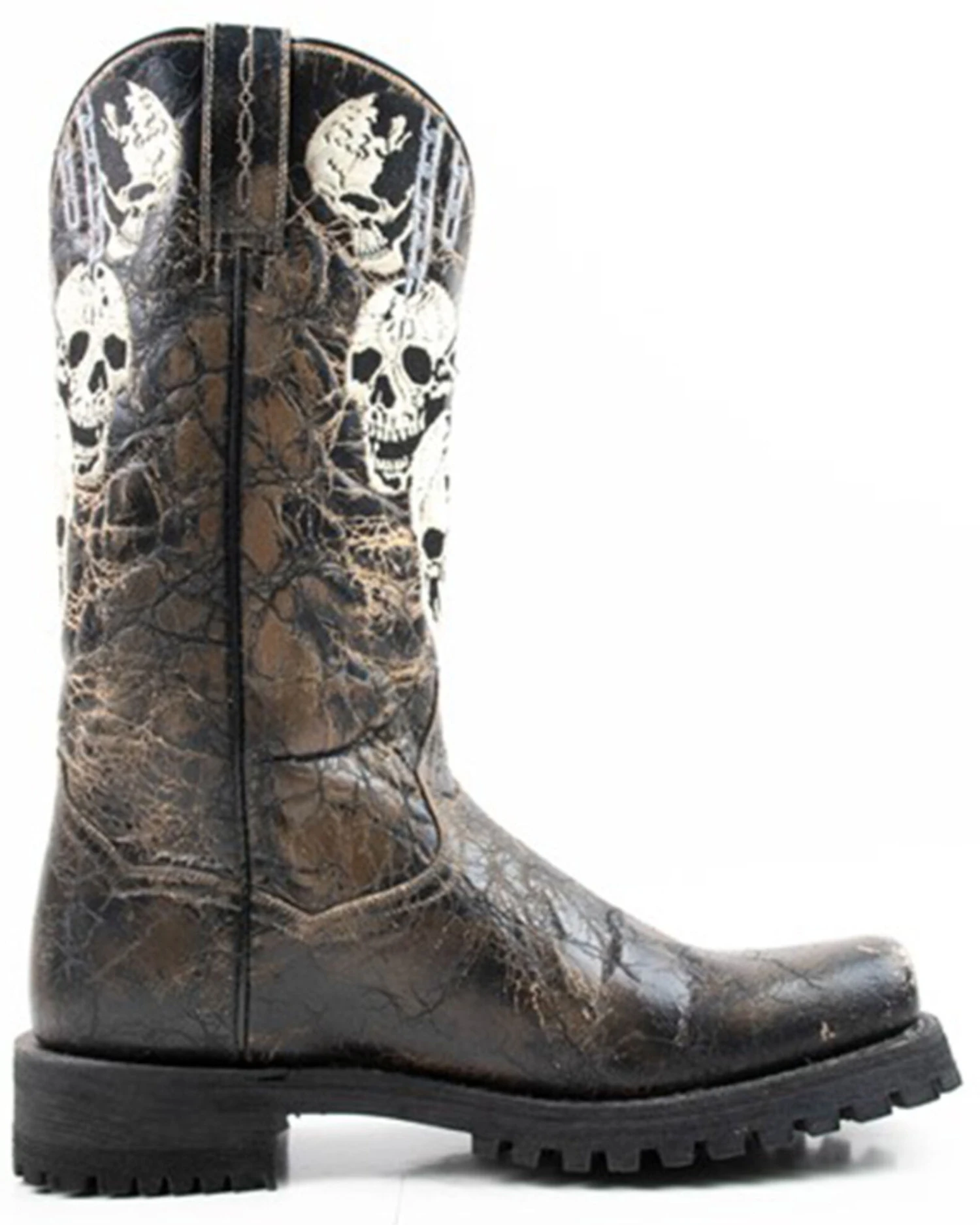 Dan Post Men's Skulls Motorcycle Western Boot - Square Toe 2 Dan Post Men's Skulls Motorcycle Western Boot - Square Toe - Image 2