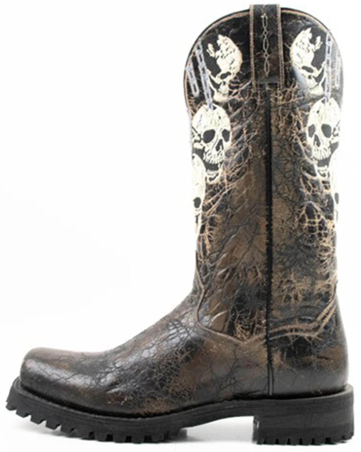 Dan Post Men's Skulls Motorcycle Western Boot - Square Toe 3 Dan Post Men's Skulls Motorcycle Western Boot - Square Toe - Image 3