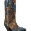 Dan Post Women's Humming Bird Heart And Floral Inlay Western Boots - Snip Toe 