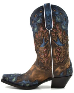 Dan Post Women's Humming Bird Heart And Floral Inlay Western Boots - Snip Toe  -Ariat || Corral || Dan Post Store 2000371091 800 P3