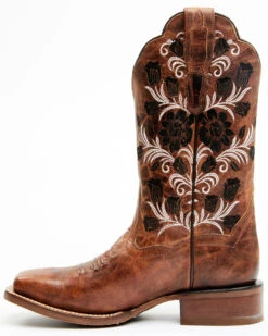 Dan Post Women's Athena Floral Embroidered Western Performance Boots - Broad Square Toe -Ariat || Corral || Dan Post Store 2000371101 280 P3