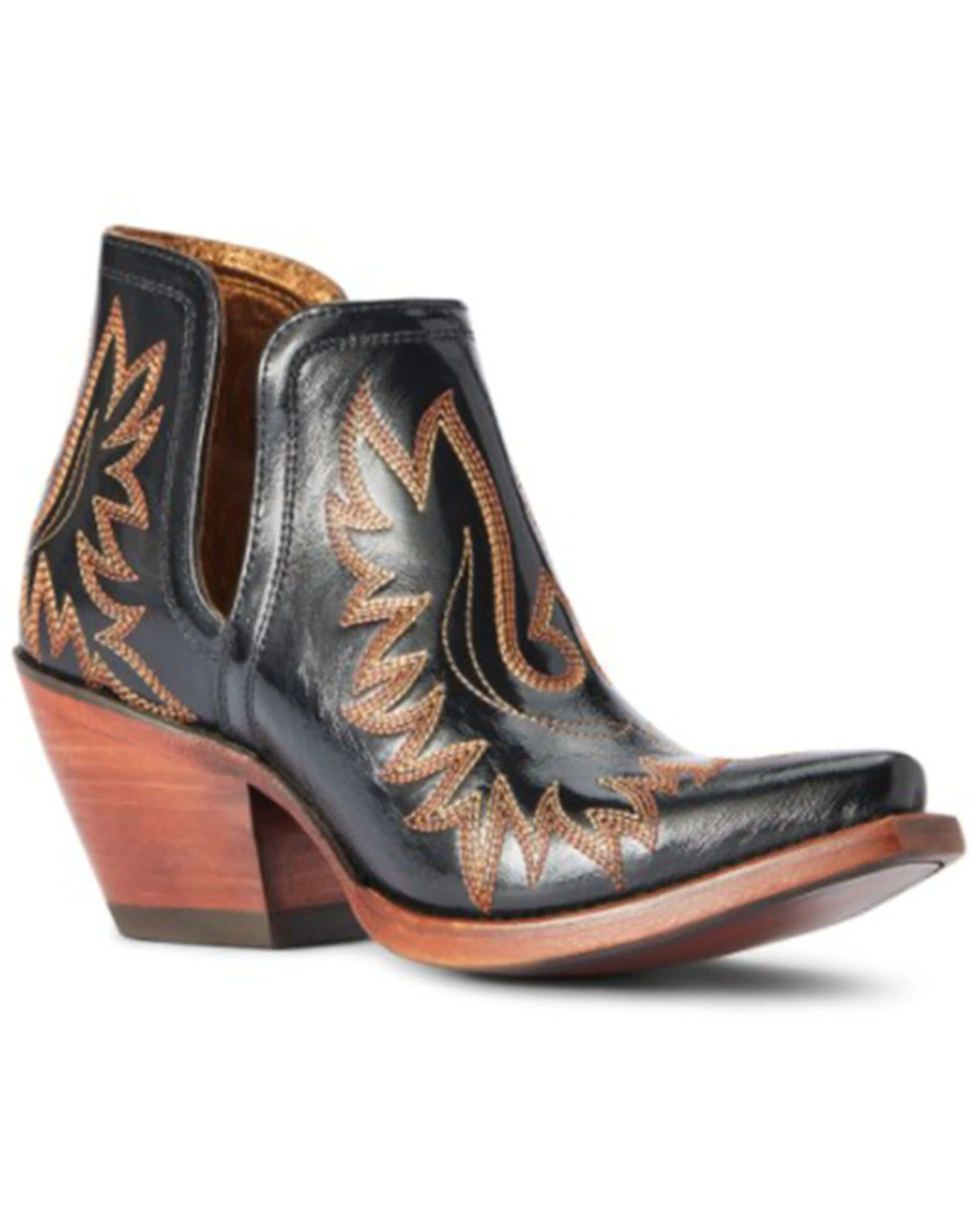 Ariat Women's Dixon Patent Spade Western Booties - Snip Toe 1 Ariat Women's Dixon Patent Spade Western Booties - Snip Toe