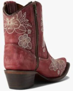 Corral Women's Flowered Embroidery Ankle Western Booties - Snip Toe 8 Corral Women's Flowered Embroidery Ankle Western Booties - Snip Toe -Ariat || Corral || Dan Post Store 2000371810 920 P4
