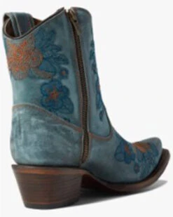 Corral Women's Flower Embroidered Ankle Western Booties - Snip Toe 8 Corral Women's Flower Embroidered Ankle Western Booties - Snip Toe -Ariat || Corral || Dan Post Store 2000371822 400 P4