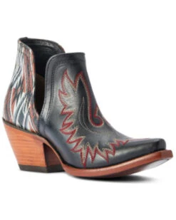 Ariat Women's Dixon Chimayo Cash Roja New Mexico Print Western Booties - Snip ToeÂ
