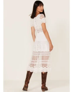 Maia Bergman Women's Surya Eyelet Lace Midi Dress 7 Maia Bergman Women's Surya Eyelet Lace Midi Dress -Ariat || Corral || Dan Post Store 2000373862 100 P4