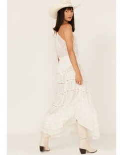 Free People Women's Dolly Ruffle Lace Bodysuit Dress 7 Free People Women's Dolly Ruffle Lace Bodysuit Dress -Ariat || Corral || Dan Post Store 2000374758 103 P4