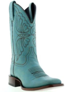 Caborca Silver By Liberty Black Women's Tessa Butterfly Embroidered Western Boots - Square Toe