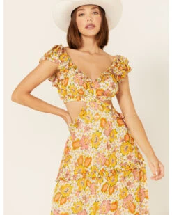 Cleobella Women's Floral Print Ruffle Clara Dress 6 Cleobella Women's Floral Print Ruffle Clara Dress -Ariat || Corral || Dan Post Store 2000375820 900 P3