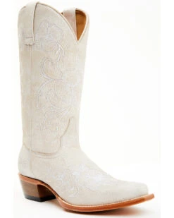Shyanne Women's Lasy Floral Embroidered Western Boots - Snip Toe