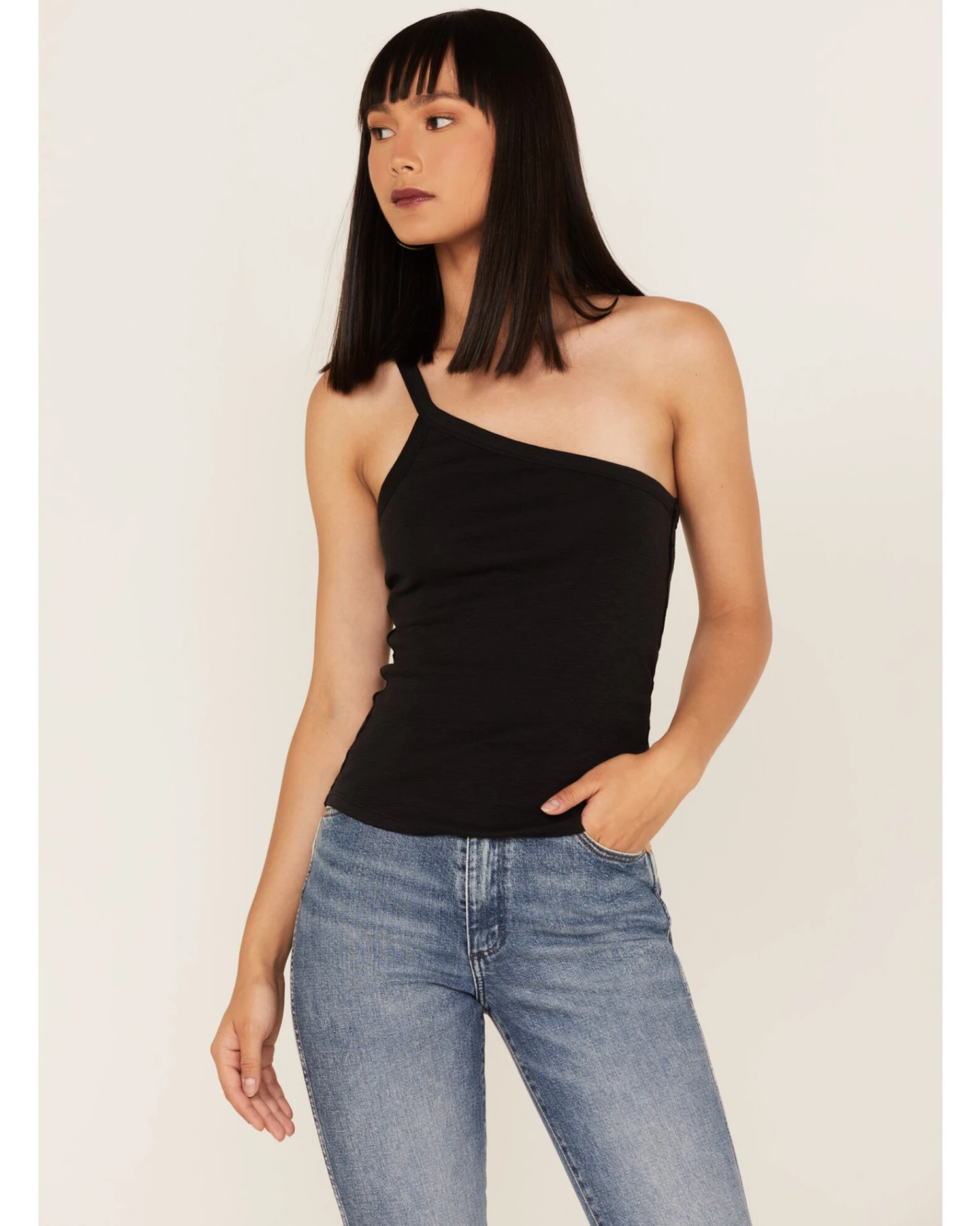 Free People One Way Or Another One-Shoulder Tank Top 1 Free People One Way Or Another One-Shoulder Tank Top