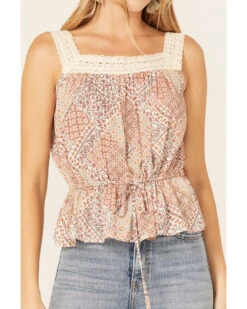 Wild Moss Women's Floral Paisley Patchwork Crochet Tank Top 6 Wild Moss Women's Floral Paisley Patchwork Crochet Tank Top -Ariat || Corral || Dan Post Store 2000378753 103 P3