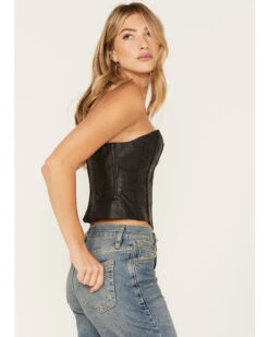 Understated Leather Women's Vixen Boned Leather Patched Corset -Ariat || Corral || Dan Post Store 2000381557 001 P3