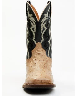 Dan Post Men's Hand Ostrich Quill Western Boots - Broad Square Toe -Ariat || Corral || Dan Post Store 2000381788 100 P4