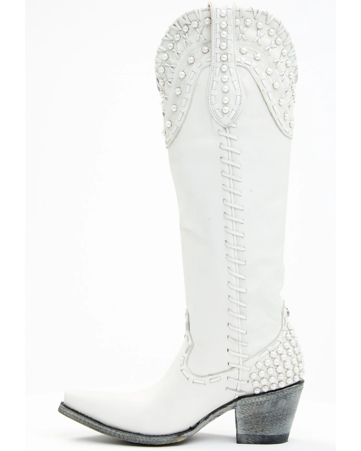 Boot Barn X Double D Women's Exclusive Bridal Pearl Western Bridal Boots - Snip Toe 3 Boot Barn X Double D Women's Exclusive Bridal Pearl Western Bridal Boots - Snip Toe - Image 3