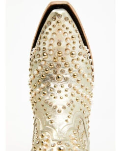 Boot Barn X Lane Women's Exclusive Dolly Metallic Leather Western Bridal Booties - Snip Toe -Ariat || Corral || Dan Post Store 2000385224 710 P6