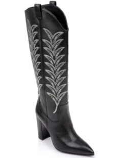 Daniel X Diamond Women's The Tall T Leather Western Boots - Pointed Toe